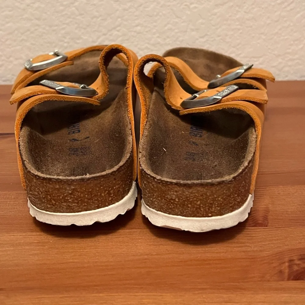 Birkenstock Arizona Premium Big Buckle Nubuck Leather size 7.5 USED - Picture 5 of 7